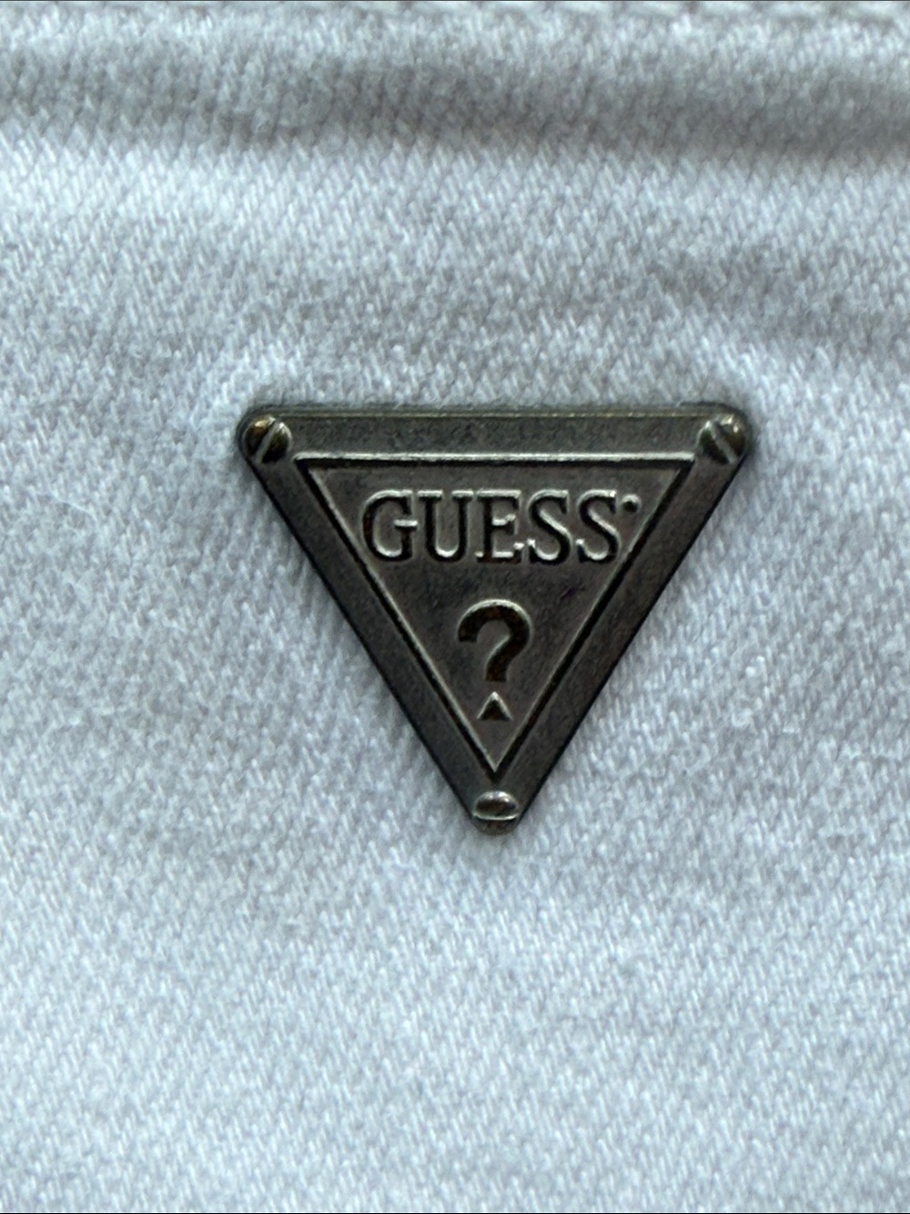 Guess White Denim Power Skinny Low Rise Jean Cotton/Spandex Blend 5 Pocket-27W - Picture 9 of 13